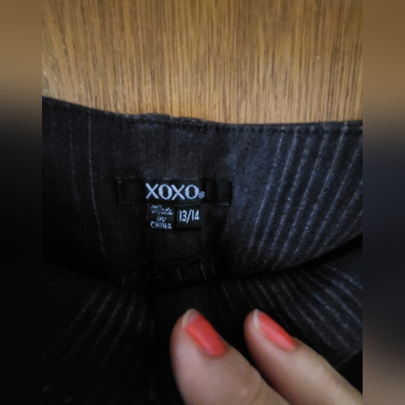 Xoxo pin stripe dress pants. Straight leg with shallow front pockets - Picture 3 of 3
